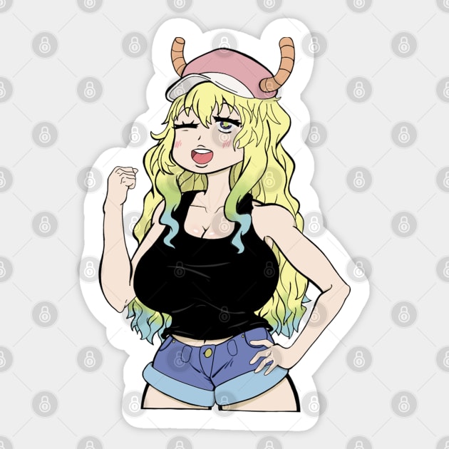 Lucoa from Dragon Maid Sticker by RAC Shack